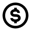 Black dollar sign icon representing affordable pricing for Neat N Tidy house deep cleaning service in Charlotte.